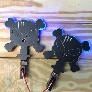 Black Skull (blue LED)